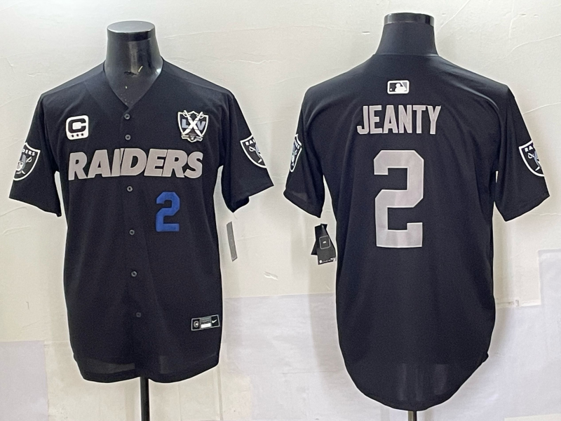 Men Oakland Raiders 2 Jeanty Black 2025 Nike NFL jersey 004